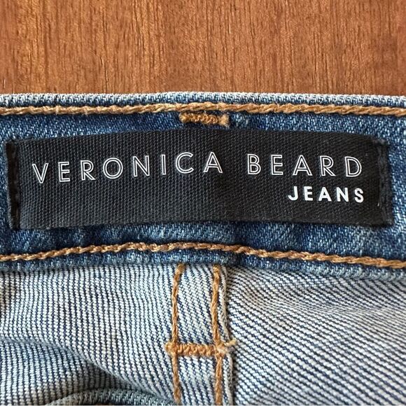 Veronica Beard Ines Paint Splatter 10.75" Cropped Girlfriend Jeans Size 28 - Picture 7 of 9